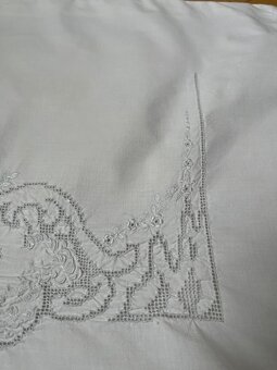 Velmi starý vyšívaný povlak na polštář - 39 x 57 cm - 4