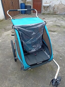přívěsný vozík za kolo pro 2 děti - 4