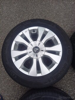Letní Alu kola Citroen Berlingo+ ZÁNOVNÍ pneu 215/55R16 - 4