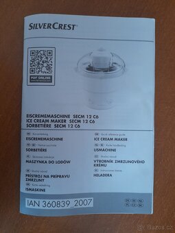 Prodám  SILVERCREST Zmrzlinovač SECM 12 C6 - Lidl - 4