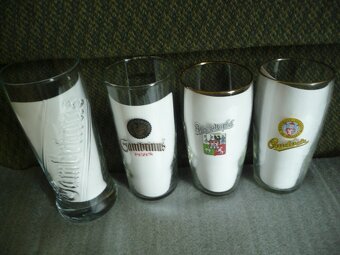 Prodám pivní sklo sklenice půllitry třetinky - 4