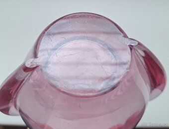 Starožitná růžová váza - 4