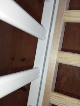 Bobas dětská dřevěná postýlka Máša, medvídek bílá - 4