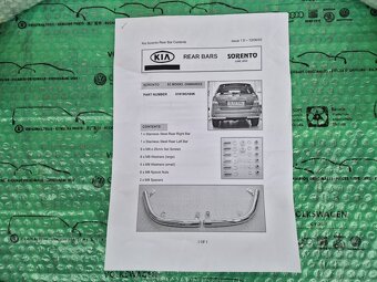 ochranný chromový rám zadního nárazníku Kia Sorento model 20 - 4