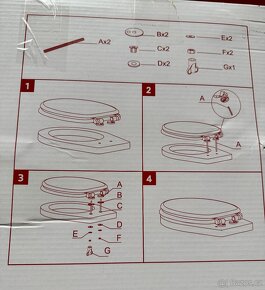 pomalu padající WC sedátko s 3D potiskem-nové - 4