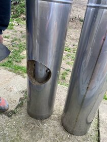 Nerezová 1mm izolovaná roura kouřovod 160mm 1m+1m s dvířky - 4