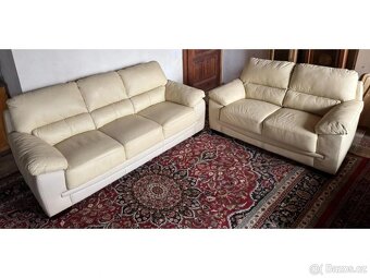 Kožená sedací souprava 3+2, 3166 - 4