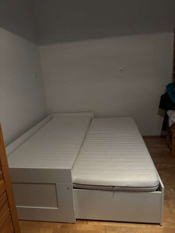 Ikea Brimnes rozkládací postel bílá 2 Malvik matrace prodáno - 4