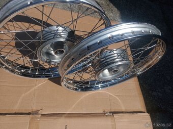 Nová kola Jawa 50/555 , 50/05, výplet, ráfky , vycentrováno - 4