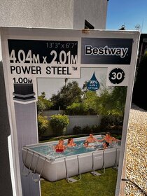 BESTWAY Power Steel Bazénový set 404 x 201 x 100 cm, písková - 4