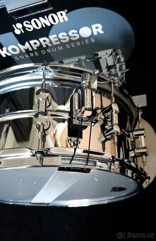 Prodám nový snare Sonor Kompressor-steel150 limited,14x6,5" - 4