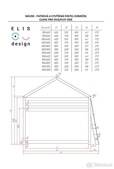 Vyvýšená postel domeček, Elis design - 4
