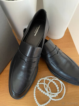 Černé kožené mokasíny loafers Vagabond, vel. 39 - 4