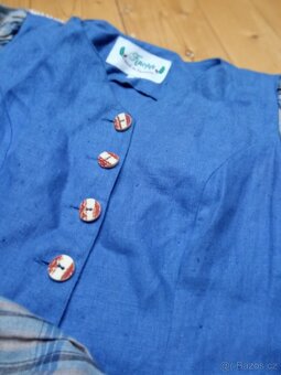 Lněné šaty dirndl Knopp vel.l - 4