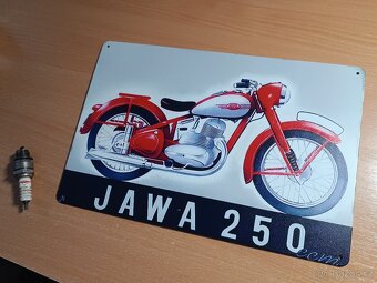plechová cedule Jawa 250 pérák - 4