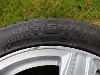 ALU kola 5x100, Zimní pneu 215/55/17, 7mm - 4