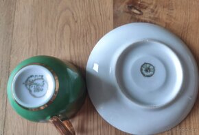 Porcelánová zlacená sada, kávový servis - 4