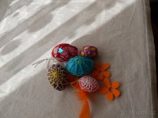 Háčkovaná VELIKONOČNÍ vajíčka - sada - 4