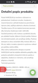 Masivní dětská postel - 4