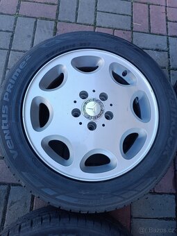 MERCEDES -7,5JX16 ET41, ORIGINÁLNÍ ALU KOLA S PNEU 215/55/16 - 4