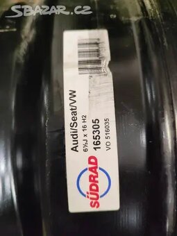 Plechové disky 5x112 ET46 6,5Jx16 57,1 Octavia - 4