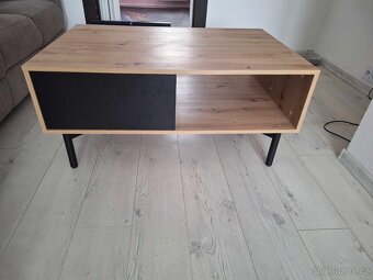Konferenční stolek, stolek pod TV, dub,102/68 cm - 4