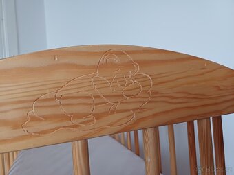 Dětská postýlka přístavná s kolečky 90x41cm, monitor dechu - 4