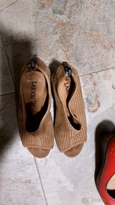 Společenské boty lodičky boty na podpatku boty na klínku - 4