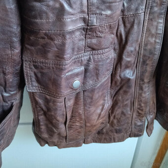 Bertoni delší pánská kožená bunda vel XL - 4