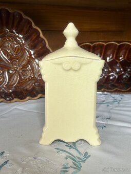 Stará keramická dóza na čaj - 4