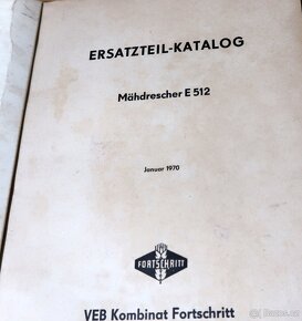 Fortschritt E 512 - katalog dílů 1970, vel. A4, 204 stran - 4