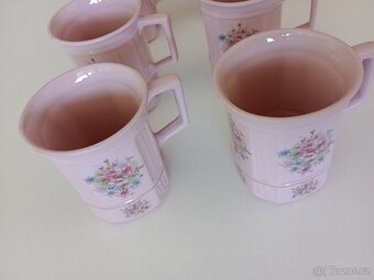 Hrnečky růžový porcelán - 4