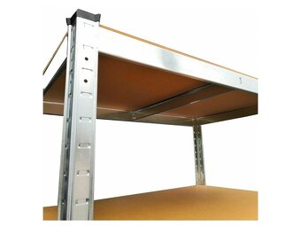 Regál 1500x700x300 mm kovový zinkovaný 5-policový, nosnost 8 - 4
