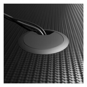 Herní PC stůl (120x60 cm, černý) - 4