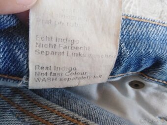 Originální vintage džínové kraťasy pas 42,5 cm - 4