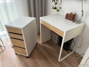 Psací stůl a kontejner se šuplíky MICKE Ikea - 4
