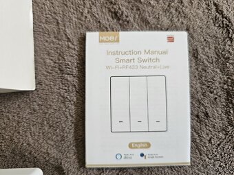 MOES smart Dvojitý Vypinač WIFI+RF433 switch - 4