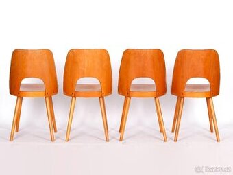 O. Heardtl, 4x bukové jídelní židle TON - 4