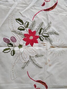 vánoční ubrus 82x82 cm + 2x dečka 43x27 cm 100% bavlna-nové - 4