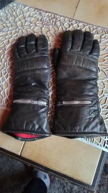pánské kožené  zateplené motorkářské rukavice - 4