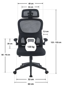 Kancelářská židle GARY 1 -Based- + polstrované područky - 4