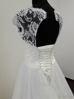 Luxusní nenošené svatební šaty, Idell 36 EU (S) - 4