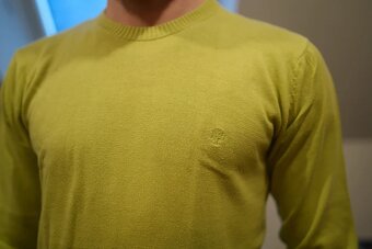 Pánský tenký zelený svetr - 4