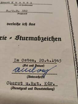Dekret o udělení Útočného odznaku pěchoty, Wehrmacht - 4