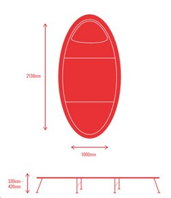 Lehatko Trakker Levelite TALL Oval Bed,obal, polstar, popruh - 4