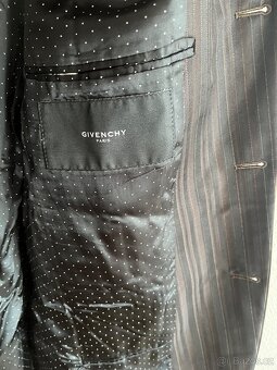 Pánský oblek Givenchy - hnědý s jemným proužkem - 4