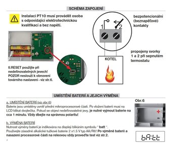 prostorový termostat PT10 - 4