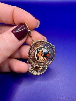 zlaté náušnice - visací, 14 karátů - 4