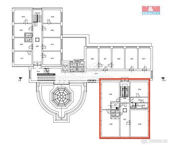 Pronájem kanc. prostoru, 130 m2, Chomutov, ul. Školní - 4