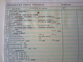 JAWA PIONÝR 05 rok 1964 platná STK - 4